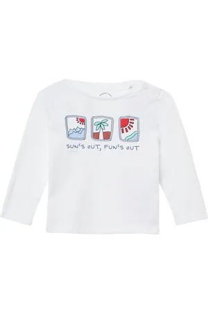 QS by s.Oliver Weiches Longsleeve mit Frontprint, Babys