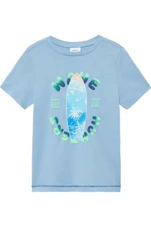QS by s.Oliver T-Shirt aus Baumwolle mit gummiertem Frontprint, Kinder