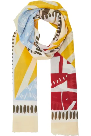 QS by s.Oliver Tuch mit All-over-Print und Fransen, Damen