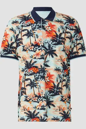 QS by s.Oliver Poloshirt aus Baumwolle mit All-over-Print, Herren