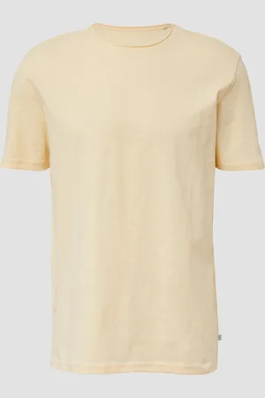 QS by s.Oliver Baumwollshirt mit Rollkante und Flammgarnstruktur, Herren
