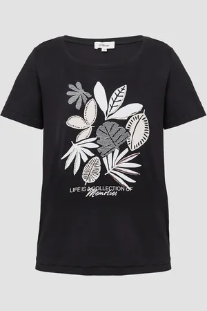 QS by s.Oliver Jersey-T-Shirt mit Artwork, Damen