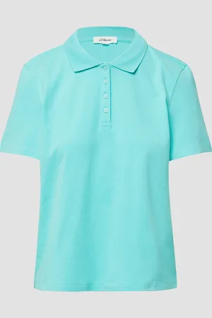 QS by s.Oliver Verkürztes Poloshirt aus Baumwollpiqué, Damen