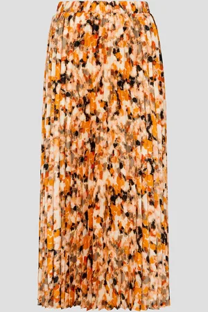 QS by s.Oliver Twill-Rock mit Plisseefalten, Damen