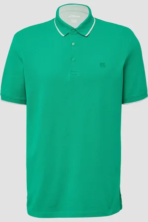 QS by s.Oliver Sportives Piqué-Poloshirt mit Kontrast-Details, Herren