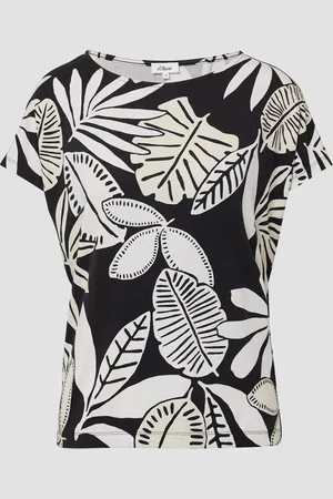 QS by s.Oliver Elastisches T-Shirt aus Viskosestretch im Relaxed Fit, Damen