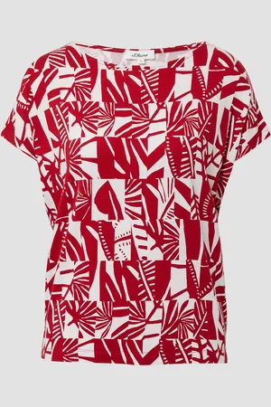 QS by s.Oliver Elastisches T-Shirt aus Viskosestretch im Relaxed Fit, Damen