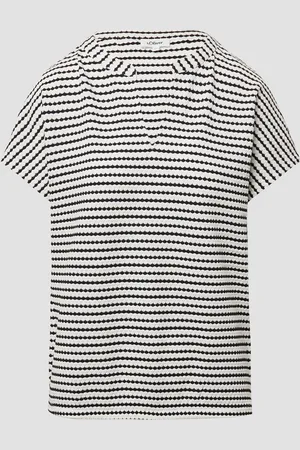 QS by s.Oliver Strukturiertes T-Shirt im Relaxed Fit, Damen