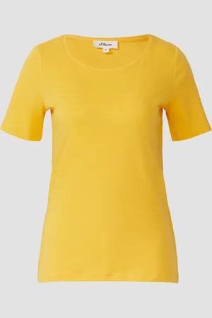 QS by s.Oliver T-Shirt aus Interlockjersey im Slim Fit, Damen