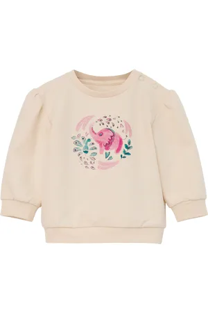 QS by s.Oliver Sweatshirt mit Raffung und Frontprint, Babys