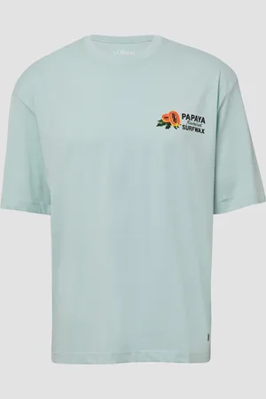 QS by s.Oliver Baumwoll-T-Shirt im Relaxed Fit mit Front- und Rückenprint, Herren