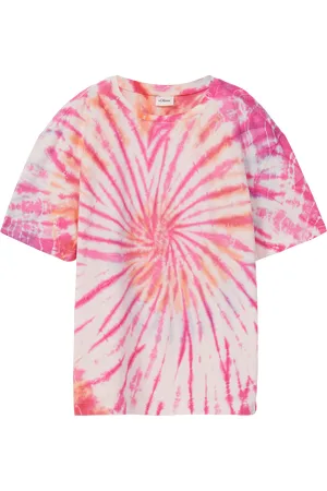 QS by s.Oliver T-Shirt im Boxy Fit mit Batikmuster, Mädchen