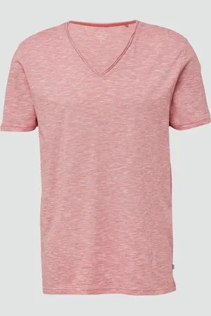 QS by s.Oliver T-Shirt in Melange mit Rollkante, Herren