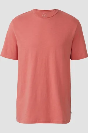 QS by s.Oliver Baumwollshirt mit Rollkante und Flammgarnstruktur, Herren