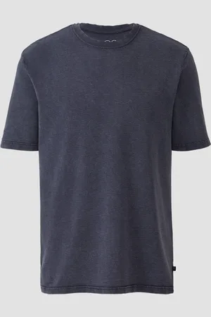 QS by s.Oliver Gewaschenes T-Shirt mit Flammgarnstruktur, Herren