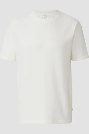 QS by s.Oliver Gewaschenes T-Shirt mit Flammgarnstruktur, Herren