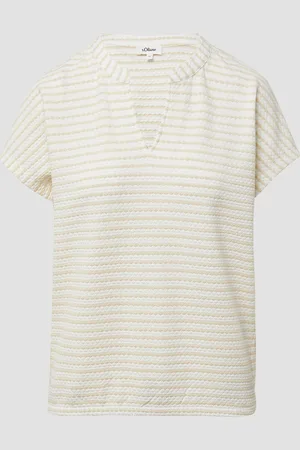 QS by s.Oliver Strukturiertes T-Shirt im Relaxed Fit, Damen