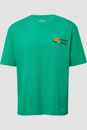 QS by s.Oliver Baumwoll-T-Shirt im Relaxed Fit mit Front- und Rückenprint, Herren
