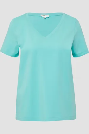 QS by s.Oliver T-Shirt mit V-Ausschnitt, Damen