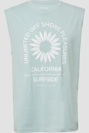 QS by s.Oliver Jersey-Tanktop im Relaxed Fit mit Print, Herren