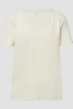 QS by s.Oliver T-Shirt mit V-Ausschnitt, Damen