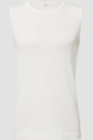 QS by s.Oliver Jersey-Tanktop mit Rippstruktur, Herren