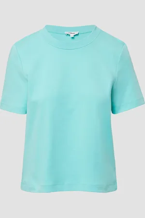 QS by s.Oliver Verkürztes T-Shirt aus Interlockjersey, Damen