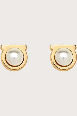 Salvatore Ferragamo Damen Perlenohrringe mit Gancini-Detail