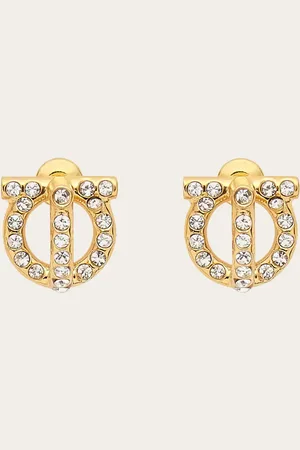Salvatore Ferragamo Damen Gancini-Ohrstecker mit Kristallen