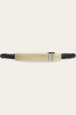 Salvatore Ferragamo Herren Flechtarmband mit Mittelteil - (L)