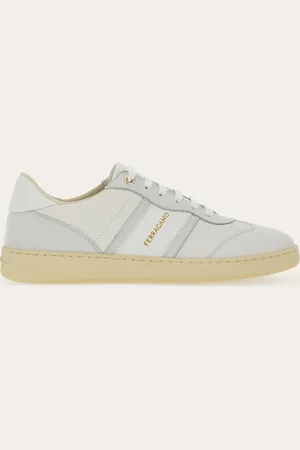 Salvatore Ferragamo Damen Flacher Sneaker mit Signatur Größe 34.5