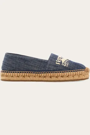Salvatore Ferragamo Damen Espadrilles aus Denim Größe 36.5