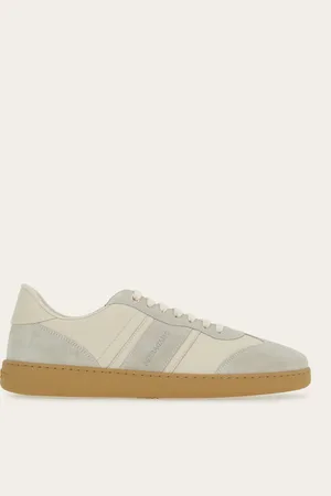 Salvatore Ferragamo Herren Flacher Sneaker mit Signatur Größe 39