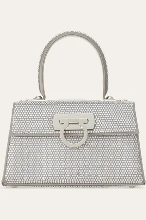 Salvatore Ferragamo Damen East-West Iconic Top Handle mit Kristallen (S)