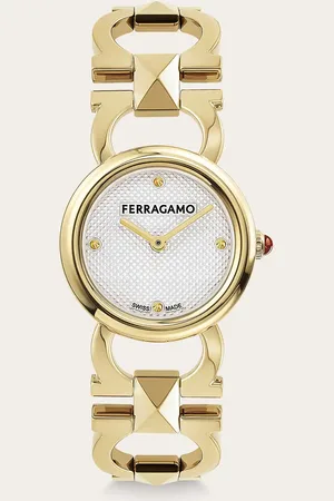Salvatore Ferragamo Damen Double Gancini Stud Uhr