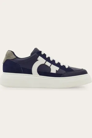 Salvatore Ferragamo Herren Low-Top-Sneaker mit Gancini-Motiv Größe 40