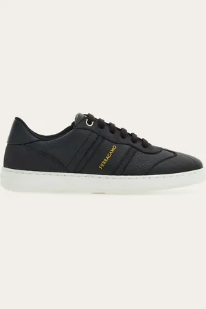 Salvatore Ferragamo Damen Flacher Sneaker mit Signatur Größe 34.5