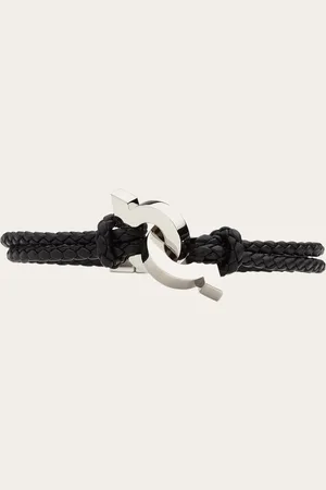 Salvatore Ferragamo Herren Armband mit ineinander gehakten Gancini-Elementen – Größe 19