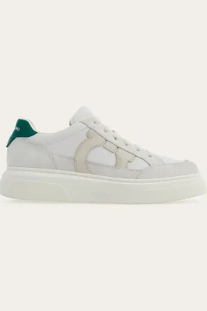 Salvatore Ferragamo Herren Low-Top-Sneaker mit Gancini-Motiv Größe 39