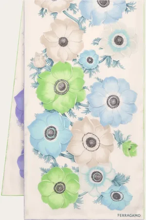 Salvatore Ferragamo Damen Seidenschal Anemone