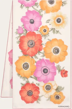 Salvatore Ferragamo Damen Seidenschal Anemone