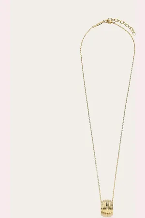 Salvatore Ferragamo Damen Kette mit asymmetrischem Gancini-Anhänger
