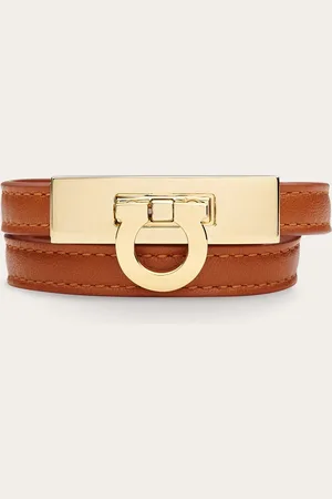 Salvatore Ferragamo Damen Gancini Doppel-Armband – Größe 15