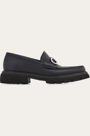 Salvatore Ferragamo Herren Loafer in Mokassin-Machart mit Gancini-Ornament Größe 40