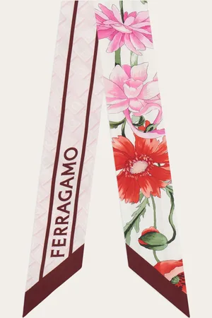 Salvatore Ferragamo Damen Mini-Bandeau-Tuch mit Bouquet-Print