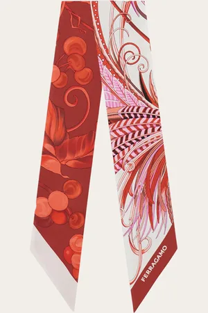 Salvatore Ferragamo Damen Mini-Bandeau-Tuch mit Tiere-Print