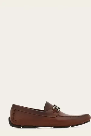 Salvatore Ferragamo Herren Driver-Mokassin mit Gancini-Ornament Größe 39