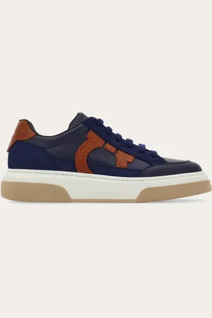 Salvatore Ferragamo Herren Low-Top-Sneaker mit Gancini-Motiv Größe 45.5