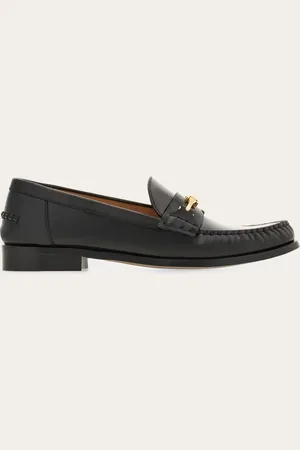 Salvatore Ferragamo Damen F-Schnallen-Mokassin Größe 35