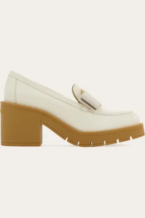 Salvatore Ferragamo Damen Vara Bow Loafer mit Absatz Größe 35.5